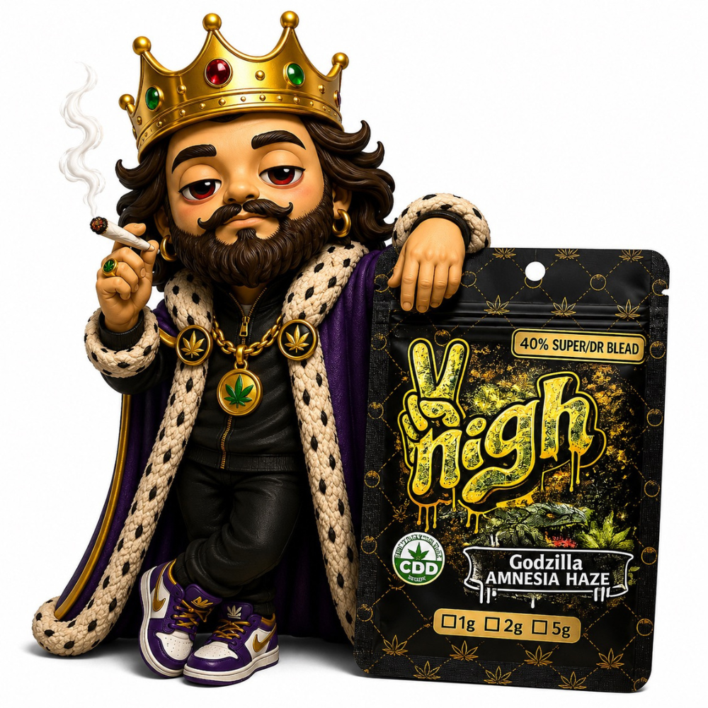 2 HIGH Budz- Godzilla Amnesia Haze - 1g