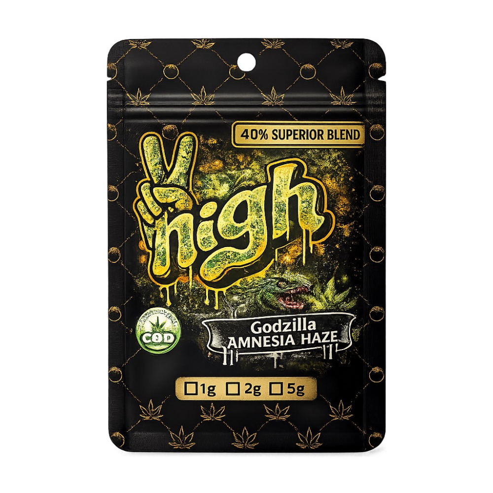 2 HIGH Budz- Godzilla Amnesia Haze - 1g